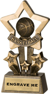 Basketball Shooting Star Resin Trophy [4.5 inch]