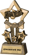 Music Shooting Star Resin Trophy [4.5 inch]