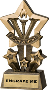 4.5 inch Victory Shooting Star Resin Trophy