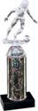 10 inch Interchangeable Column Trophy w/ Black Marble Base