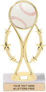 Trophy: Baseball 6 Star Color Sport Theme