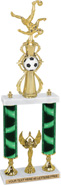 Soccer Sport Color Riser Two-Post Trophy [22 inch]