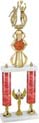 Basketball Sport Color Riser Two-Post Trophy [24 inch]