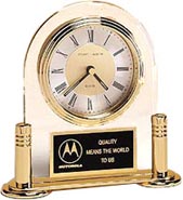 6 x 6 inch Acrylic Clock with Diamond Spun Dial