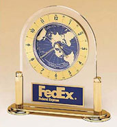 6 x 6 inch Acrylic Clock with World Time Dial