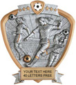 Soccer Sport Legend Shield Resin Trophy - Female [7.5 x 8.5 inch]