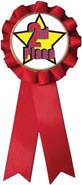 2nd Place Ribbon [3 x 6.5 inch red]