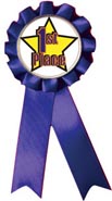1st Place Ribbon [3 x 6.5 inch blue]