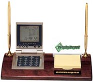 10 x 5.5 inch Digital Clock w/ Pen & Business Card Desk Set