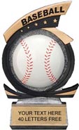 Baseball Five Star Resin Trophy [7 inch]