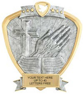 Religion Sport Legend Shield Resin Trophy