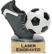 Soccer Painted Resin Theme Trophy