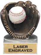 Baseball Painted Resin Theme Trophy