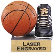 Basketball Painted Resin Theme Trophy