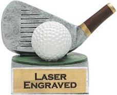 Golf Painted Resin Theme Trophy [4 inch]