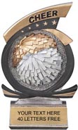 Cheer Five Star Resin Trophy [7 inch]