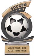 Soccer Five Star Resin Trophy [7 inch]