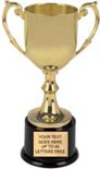 6.25 inch Gold Metal Open Top Cup