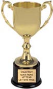 Gold Metal Open Top Cup [8.75 inch]