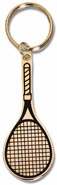 Polished Brass Keychain- Tennis