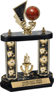 Spinning Basketball Two-Post Trophy [12 inch]