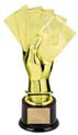 Gold Poker Hand Trophy