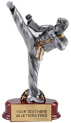 Martial Arts Silver Resin on Piano Finish Base Male [small]