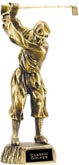 Golfer Gold Metallic Classsic Resin Trophy [12.5 inch]