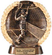 Tennis Super Dimensional Resin Trophy [7.25 inch] large