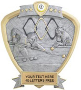 Billiards Sport Legend Shield Resin Trophy - Female