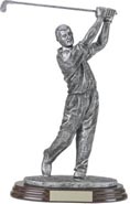 Golfer Silver Resin Trophy [10.5 inch]
