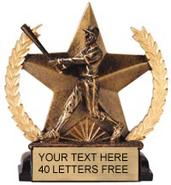 Baseball Star Resin Trophy [6 inch]