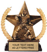 Soccer Star Resin Trophy - Male [6 inch]