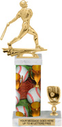 Square/Oval Column Trophy w/ Trim [13 inch]