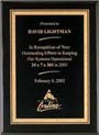 Black Stained Piano Finish Plaque with Florentine Border [8 x 10 inch]