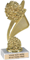 6.75 inch Cheerleading Pennant Theme Trophy