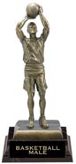 Basketball Male XL Antiques Gold Tone Figures