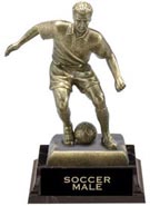 Soccer Male XL Antiques Gold Tone Figures