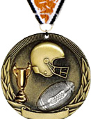 Football Tri-Tone Medal [2 inch]