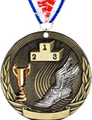2 inch Track Tri-Tone Medal