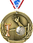 Volleyball Tri-Tone Medal [2 inch]
