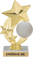 Golf Shooting Star Spinning Trophy