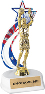 Red, White & Blue Sport Backdrop Trophy [8.5 inch]