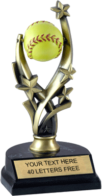 Softball Spinning Resin Ball Trophy [7 inch]