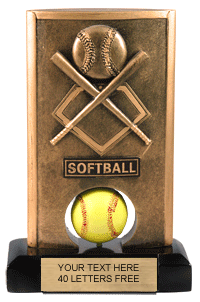Softball Spinning Resin Trophy [6.5 inch] large