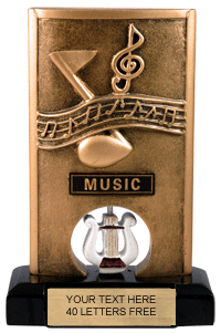 Music Spinning Resin Trophy [6.5 inch]