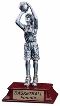 Basketball Signature Series Resin Trophy - Female [6 inch]