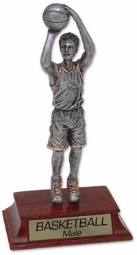Basketball Signature Series Resin Trophy - Male [6 inch]