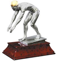 Swimming Signature Series Resin Trophy - Male [6 inch]
