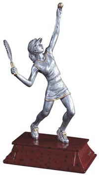 Tennis Signature Series Resin Trophy - Female [6 inch]